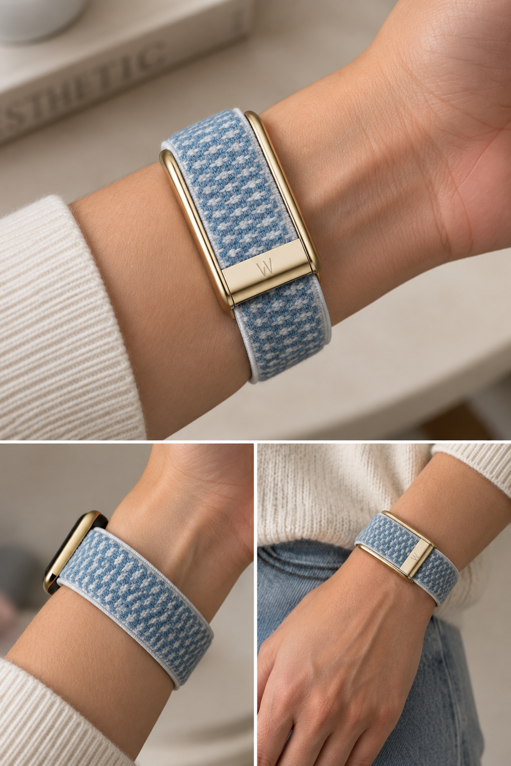 Blue Cashmere Nylon Strap for WHOOP