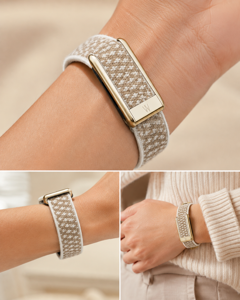 Beige Cashmere Nylon Strap for WHOOP