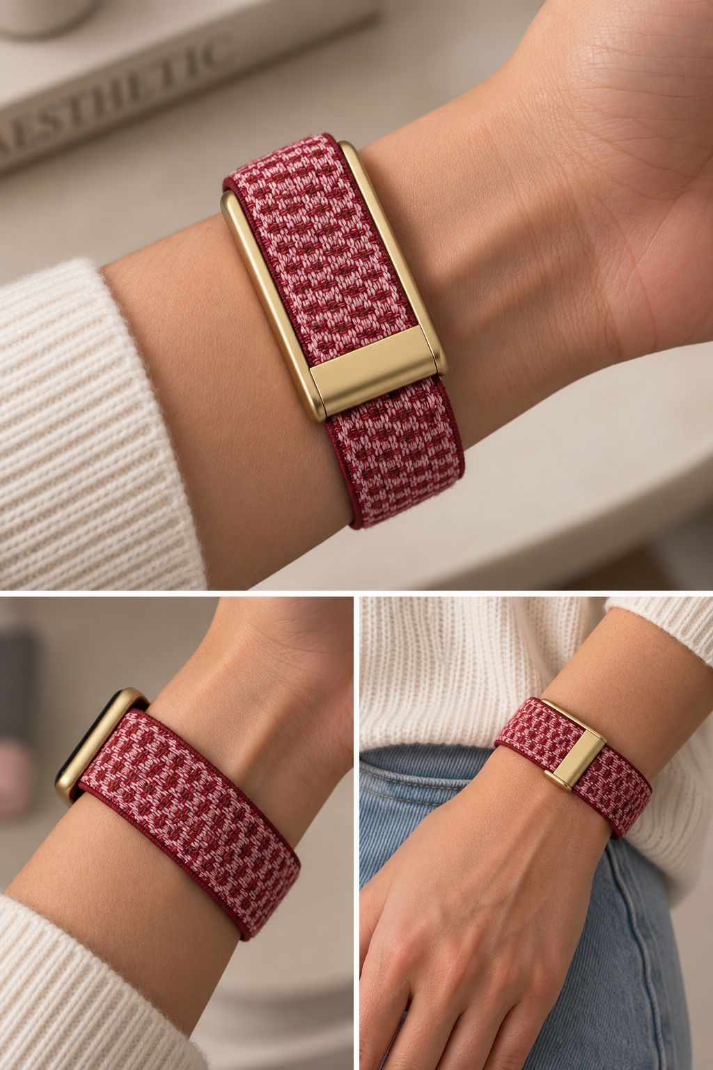 Red Cashmere Nylon Strap for WHOOP